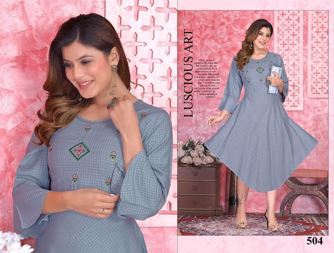 Beauty Queen Canty 1 New Exclusive Wear Rayon Anarkali Kurti Collection